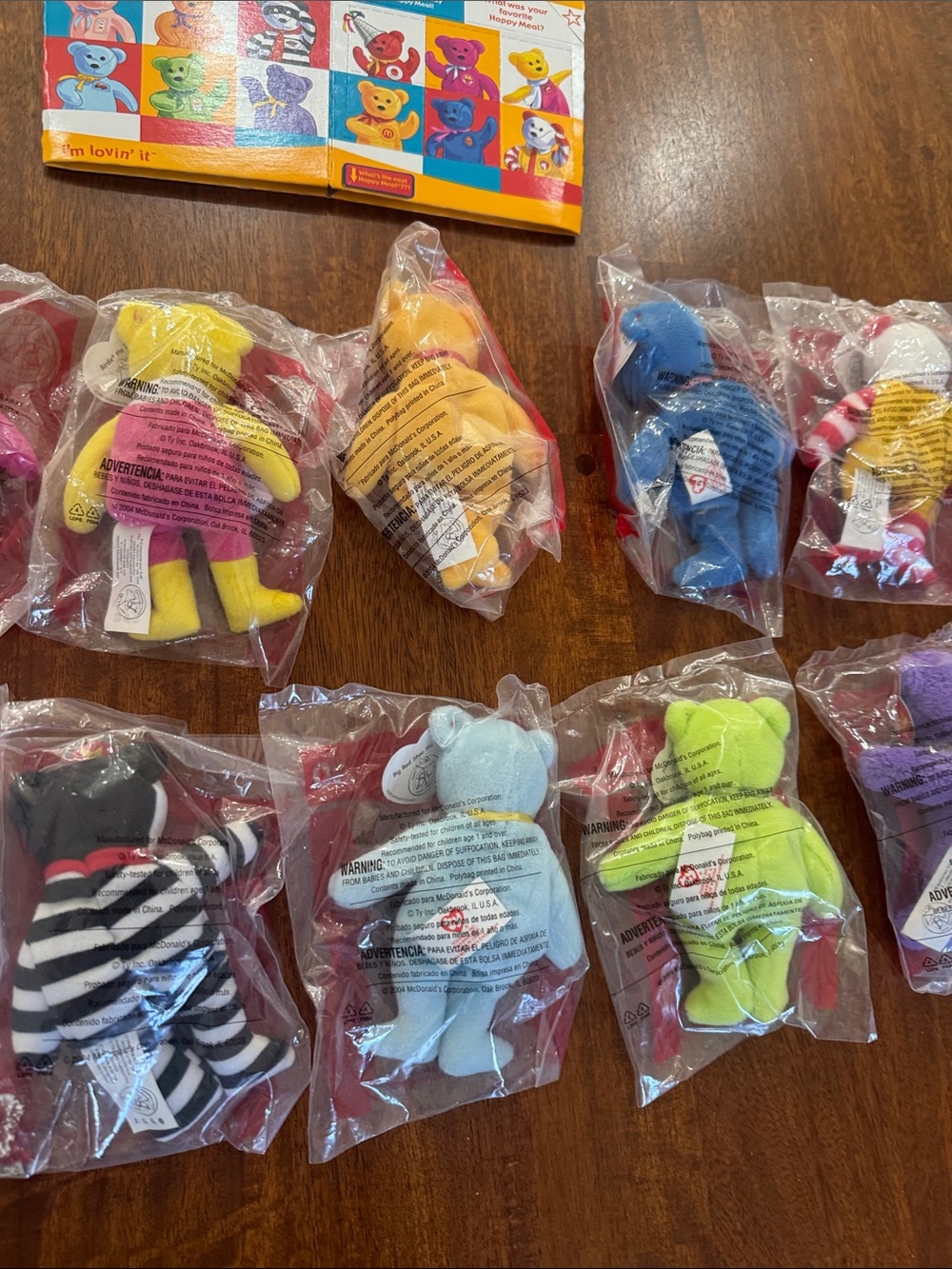 2004 New Full Set McDonalds Teenie Beanie collab with original Happy Meal Box - Picture 11 of 14